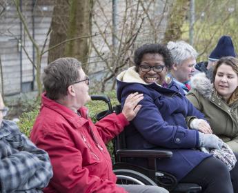 Foto van bewoners op de Jutterij