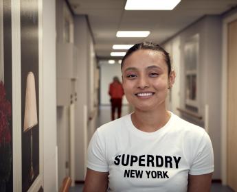 Punja, stagiaire verzorgende Ig uit Nepal