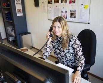 Planner aan het bellen