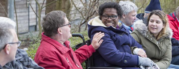 Foto van bewoners op de Jutterij
