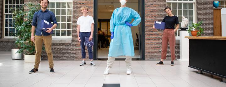 Het Amsta corona-testteam