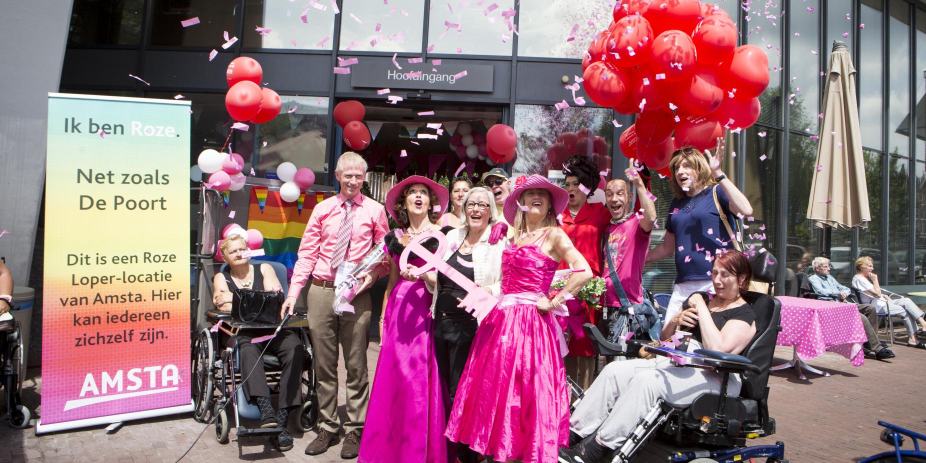 amsta roze loper de poort