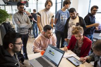 studenten testten de app in 2018