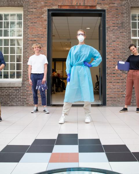 Het Amsta corona-testteam